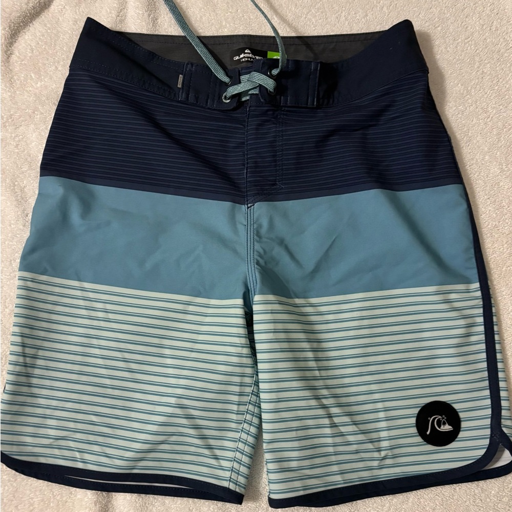 Quiksilver Men’s Blue Striped Boardshorts